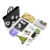 Cotton Wreath leren tas, groot