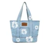 Cotton Wreath lichtgewassen Denim shoppers