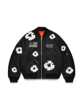 Cotton Wreath MA-1-bomberjack Zwart