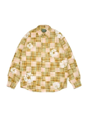 Cotton Wreath Madras overhemd met lange mouwen en knopen