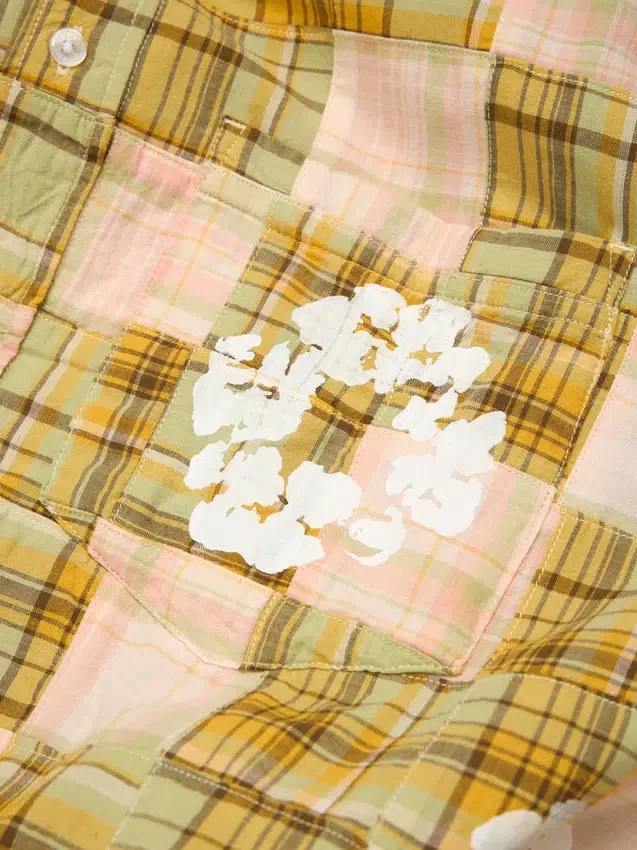 Cotton Wreath Madras overhemd met lange mouwen en knopen