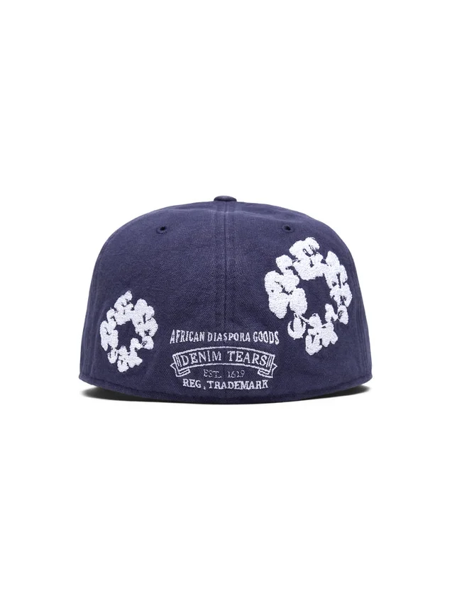 Cotton Wreath New Era 59FIFTY canvas fitted pet indigo