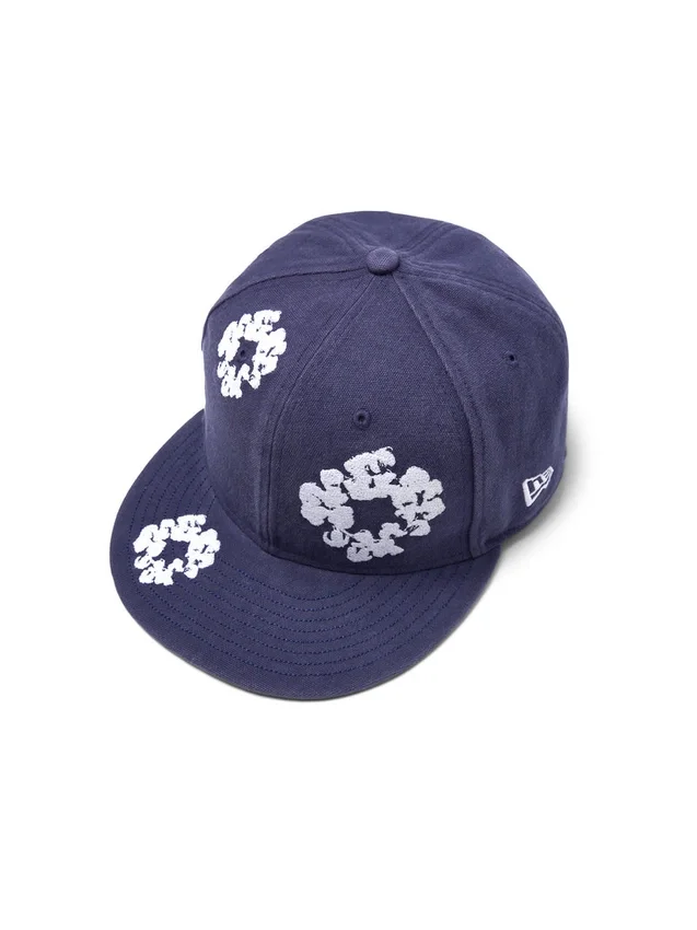 Cotton Wreath New Era 59FIFTY canvas fitted pet indigo