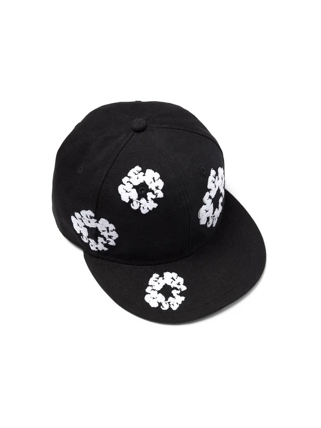 Cotton Wreath New Era 59FIFTY canvas fitted pet zwart