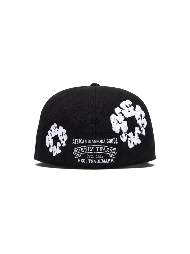 Cotton Wreath New Era 59FIFTY canvas fitted pet zwart