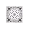 Cotton Wreath Paisley-bandana met kransmotief, wit