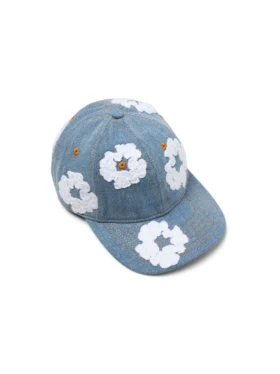 Cotton Wreath Raw Denim-pet, lichte wassing