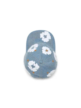 Cotton Wreath Raw Denim-pet, lichte wassing