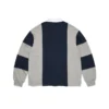 Cotton Wreath Rugby-shirt met krans en pan-Afrikaanse vlag, grijs/marineblauw