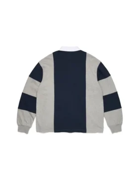 Cotton Wreath Rugby-shirt met krans en pan-Afrikaanse vlag, grijs/marineblauw