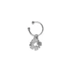 Cotton Wreath-sleutelhanger, zilver
