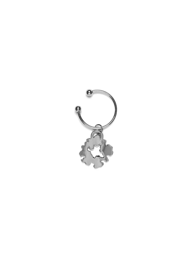 Cotton Wreath-sleutelhanger, zilver