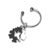 Cotton Wreath-sleutelhanger, zilver