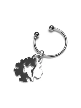 Cotton Wreath-sleutelhanger, zilver