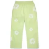 Cotton Wreath Sweatpant met kransmotief, mintgroen