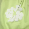 Cotton Wreath Sweatpant met kransmotief, mintgroen