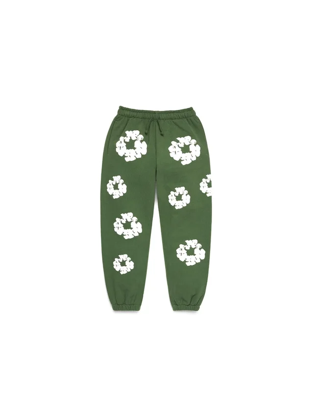 Cotton Wreath Sweatpant voor kinderen, groen