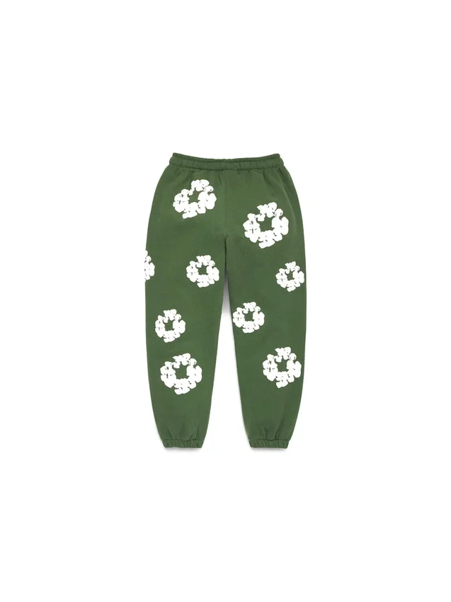 Cotton Wreath Sweatpant voor kinderen, groen