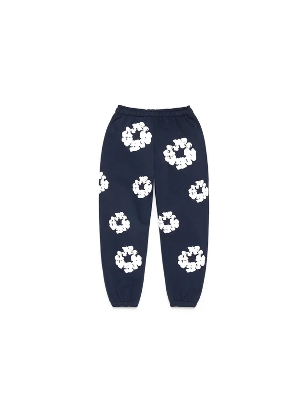 Cotton Wreath Sweatpant voor kinderen, marineblauw