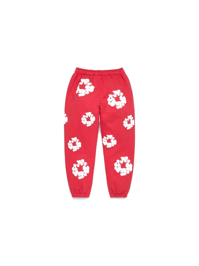 Cotton Wreath Sweatpant voor kinderen, rood