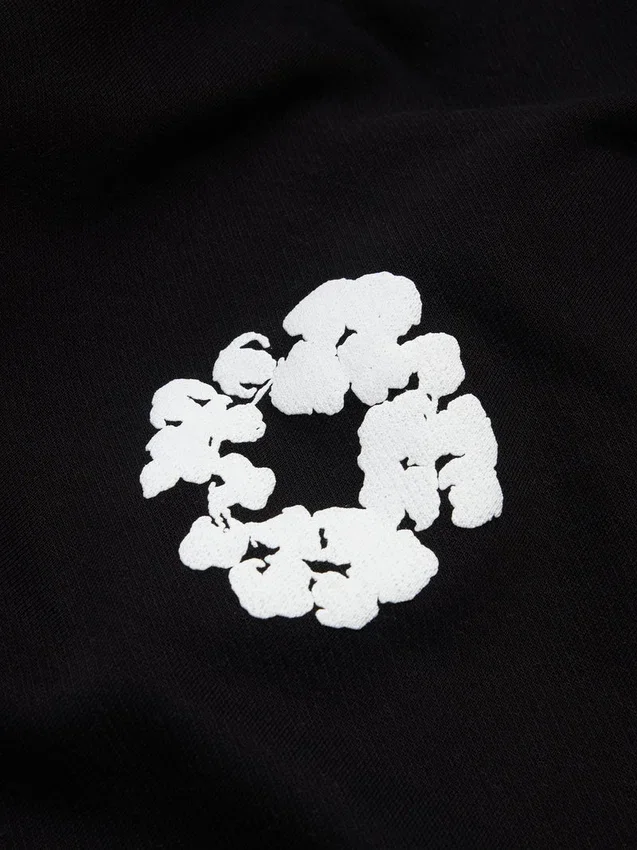 Cotton Wreath Sweatpant, zwart