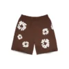 Cotton Wreath-sweatshort donkerbruin