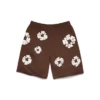 Cotton Wreath-sweatshort donkerbruin