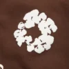 Cotton Wreath-sweatshort donkerbruin