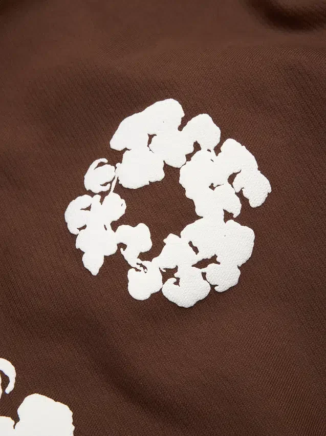 Cotton Wreath-sweatshort donkerbruin