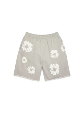 Cotton Wreath-sweatshorts grijs