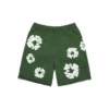 Cotton Wreath Sweatshorts met kransmotief, groen