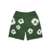 Cotton Wreath Sweatshorts met kransmotief, groen