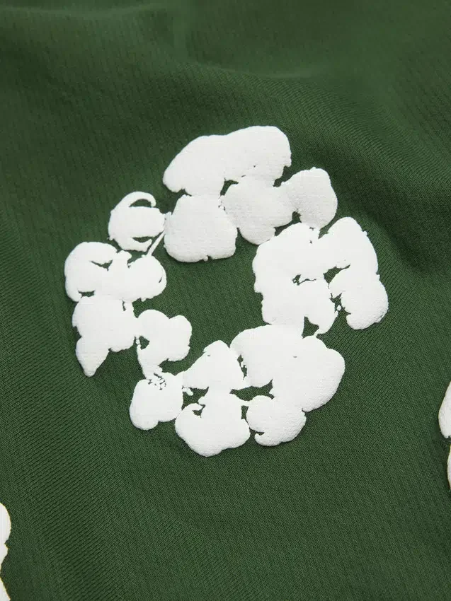 Cotton Wreath Sweatshorts met kransmotief, groen