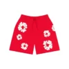 Cotton Wreath sweatshorts met kransmotief, rood
