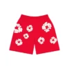 Cotton Wreath sweatshorts met kransmotief, rood