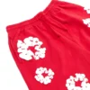 Cotton Wreath sweatshorts met kransmotief, rood