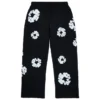 Cotton Wreath wijde joggingbroek, zwart