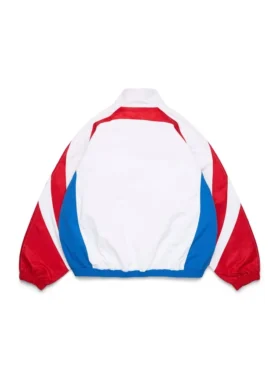Cuba Stripe trainingsjack rood/wit/blauw