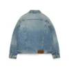 Denim-jasje met licht gewas