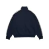 Denim U fleece-trainingsjack met strass-steentjes, marineblauw
