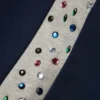 Denim U fleece-trainingsjack met strass-steentjes, marineblauw