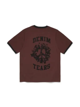 Denim U Ringer T-shirt bruin