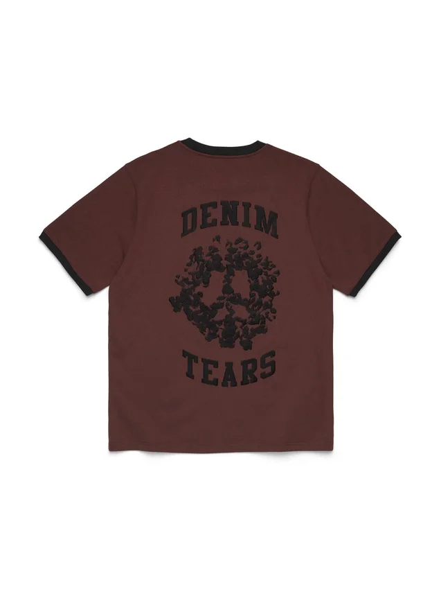 Denim U Ringer T-shirt bruin