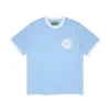 Denim U Ringer T-shirt lichtblauw
