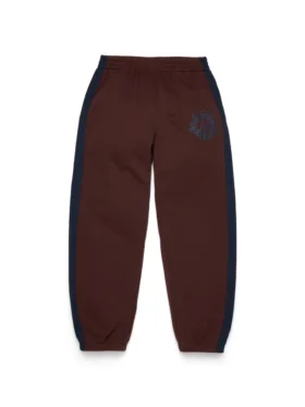 Denim U-sweatbroek met panelen bruin