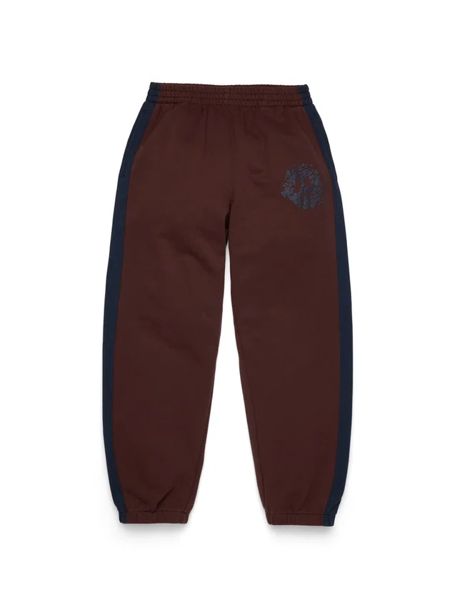 Denim U-sweatbroek met panelen bruin