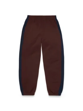 Denim U-sweatbroek met panelen bruin