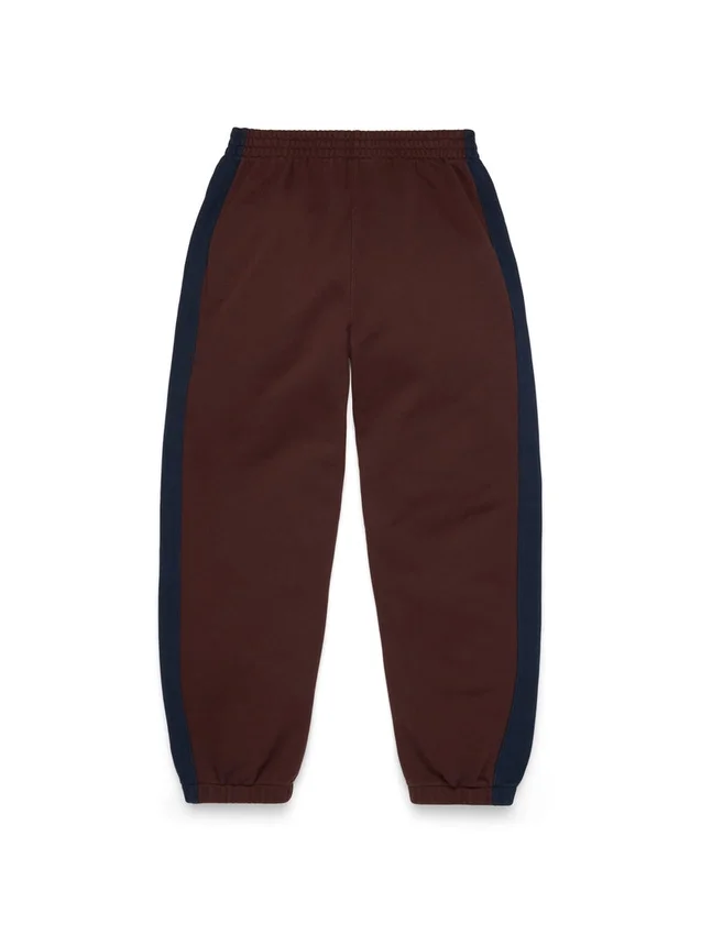 Denim U-sweatbroek met panelen bruin