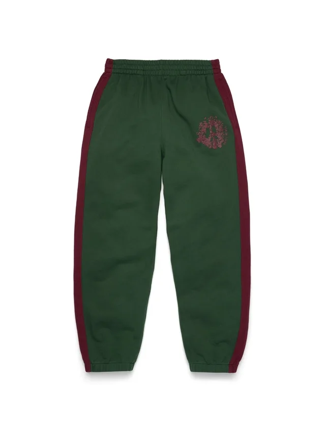 Denim U-sweatbroek met panelen, groen