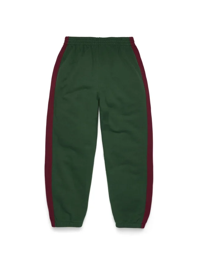 Denim U-sweatbroek met panelen, groen